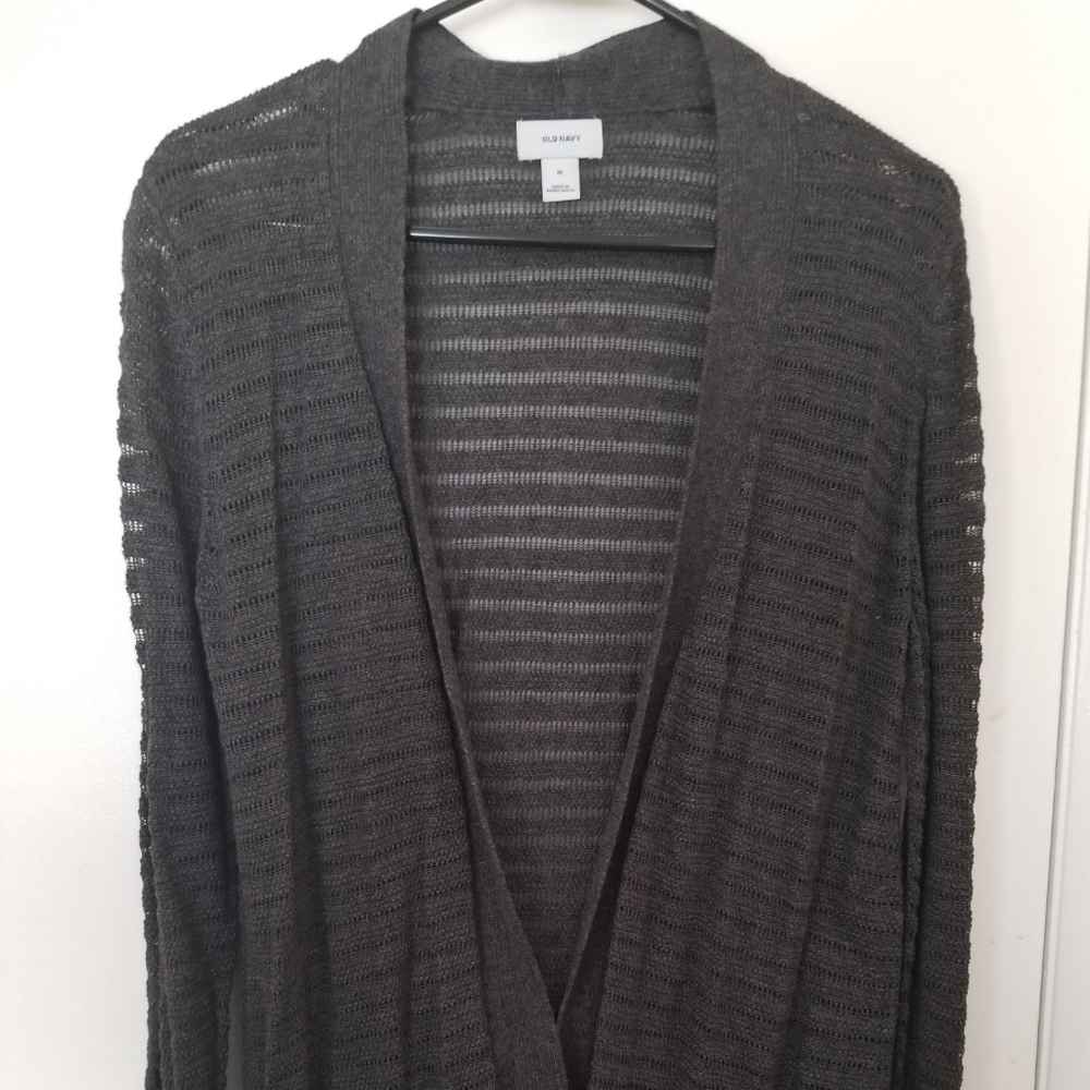 Gray Light Knit Cardigan